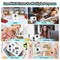 Mini Sticker Printer Bluetooth Smart Pocket Inkless Thermal Printer with 11 Rolls Thermal Paper and Sticker for iOS&Android, Portable Receipt Printer for Photo Journal Notes Memo